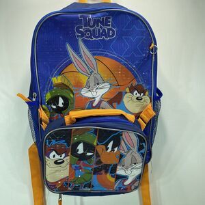 Space Jam A New Legacy Looney Tunes Basketball 17” Backpack Tune Squad Lunch Box